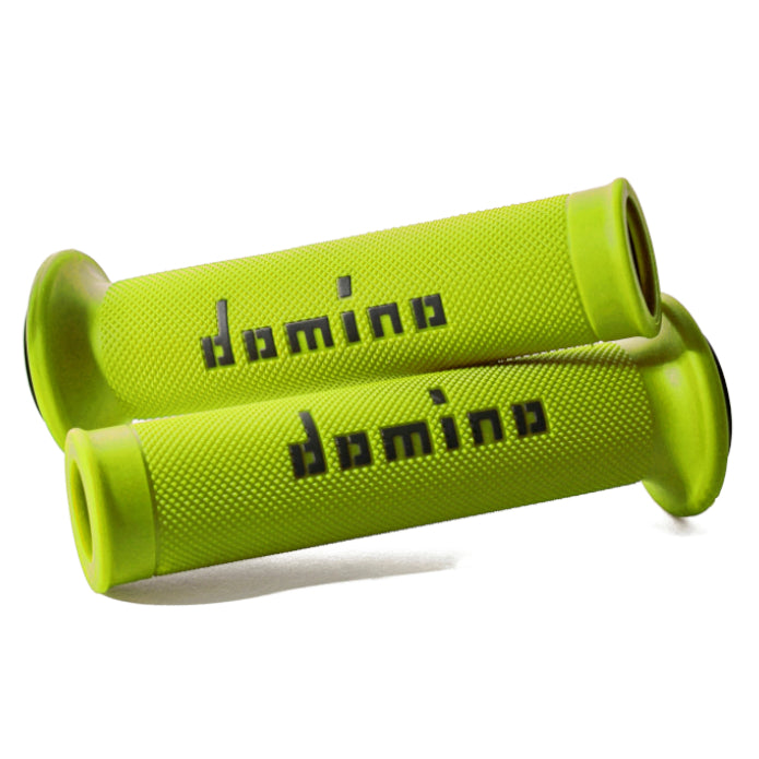 Baycity Power Parts Domino handlebar grips A010 fluo yellow black for dirt bike and street bike handlebars