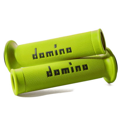 Baycity Power Parts Domino handlebar grips A010 fluo yellow black for dirt bike and street bike handlebars