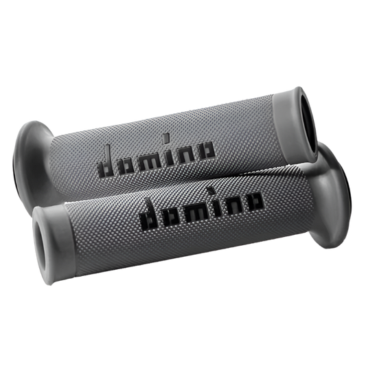 front view of Domino Handlebar Grips A010 - Grey/Black