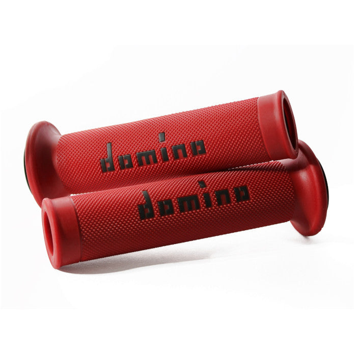 Baycity Power Parts Domino handlebar grips A010 red black for dirt bike and street bike handlebars
