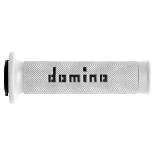 Baycity Power Parts Domino handlebar grips A010 white black for dirt bike and street bike handlebars