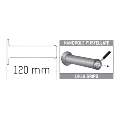 Domino Handlebar Grips A350 - Silver/Anthracite