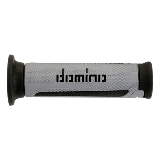 front view of Domino Handlebar Grips A350 - Silver/Anthracite