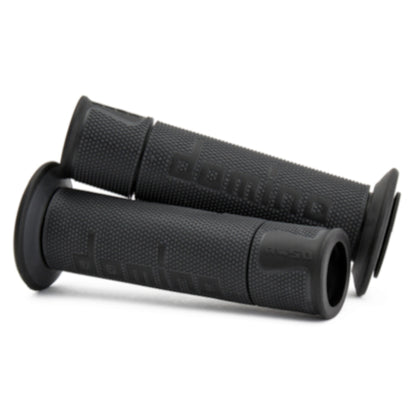 Baycity Power Parts Domino handlebar grips A450 anthracite black for dirt bike and street bike handlebars