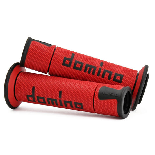 Baycity Power Parts Domino handlebar grips A450 red black for dirt bike and street bike handlebars