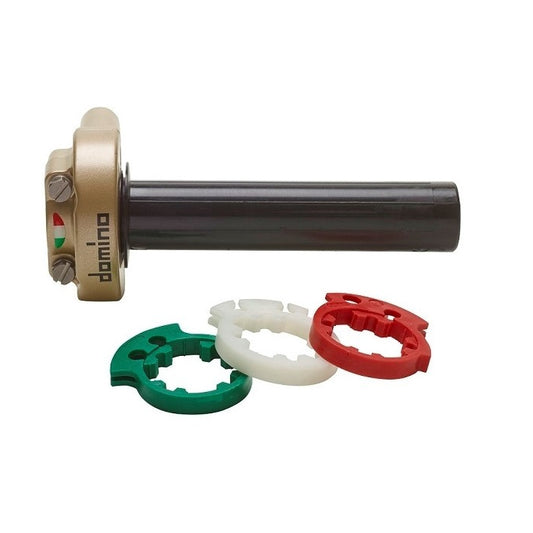 Baycity Power Parts Domino XM2 gold throttle control w/o grips for bike handlebar control and response