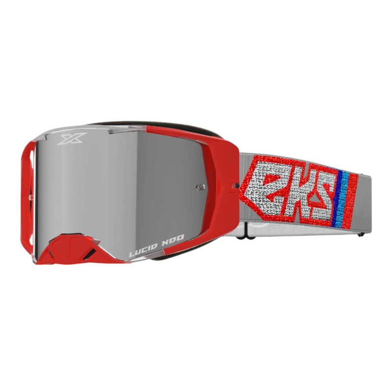 front view of EKS Brand Lucid Goggle 2024 - Silver Mirror Lens
