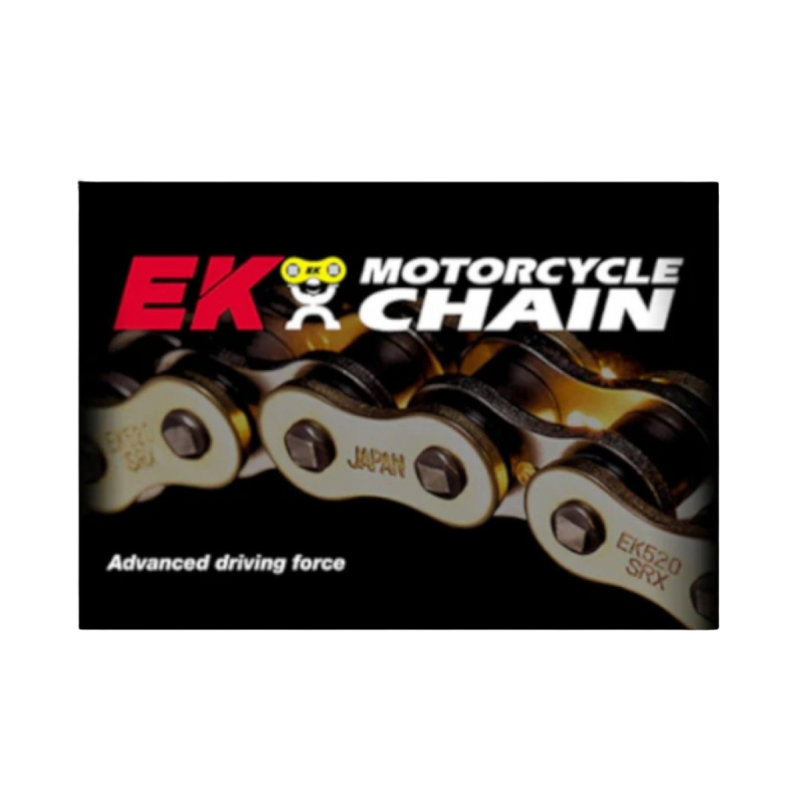 front view of EK Chains 530ZVX3-120 Links NX Ring Chain - Gold