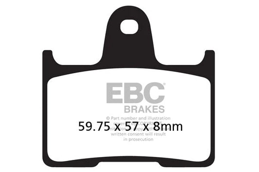 EPFA254HH Fully Sintered  - EBC (Rear) - One Set (Rear Rotor) at baycity powerparts