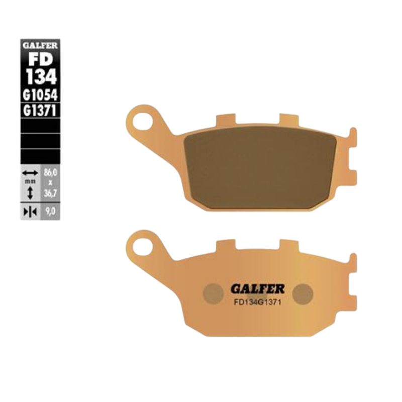 front view of Galfer FD134G1371 Sintered Brake Pads