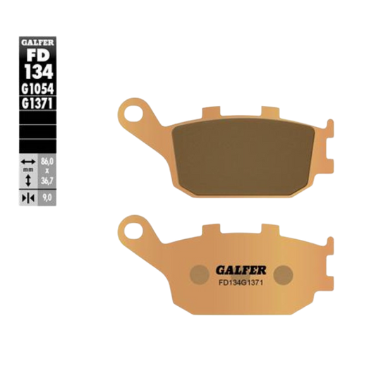 front view of Galfer FD134G1371 Sintered Brake Pads