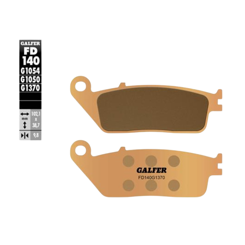front view of Galfer FD140G1370 Sintered Brake Pads