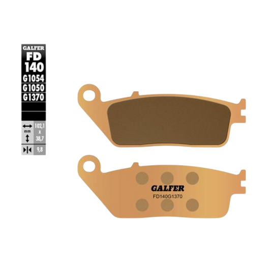 front view of Galfer FD140G1370 Sintered Brake Pads