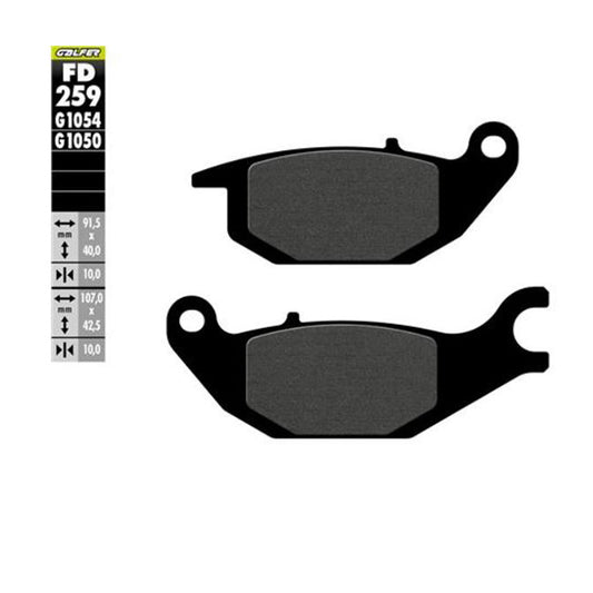 Galfer FD259G1050 semi metal compound brake pads motorcycle braking upgrade Baycity Power Parts