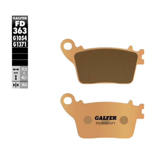 front view of Galfer FD363G1371 Sintered Brake Pads