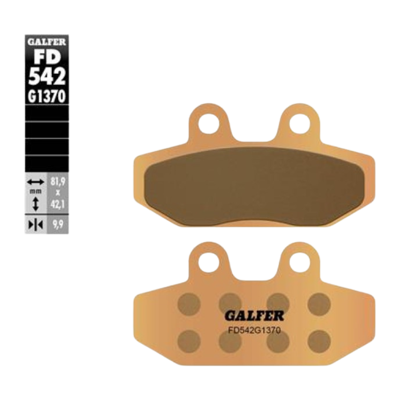 front view of Galfer FD542G1370 Sintered Brake Pads
