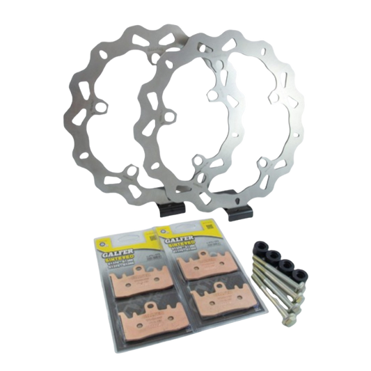 front view of Galfer KG702WFS High Performance Brake Kit For BMW 1200/1250GS