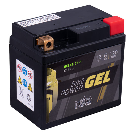 Baycity Power Parts IntAct GEL12-7Z-S gel motorcycle battery for bikes, reliable all-weather power