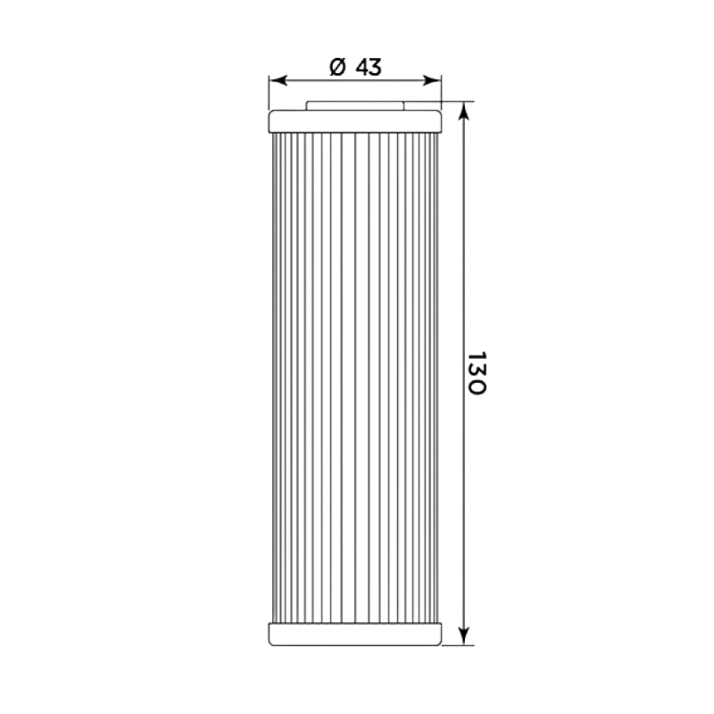 Front view of MIW Oil Filter DU6002