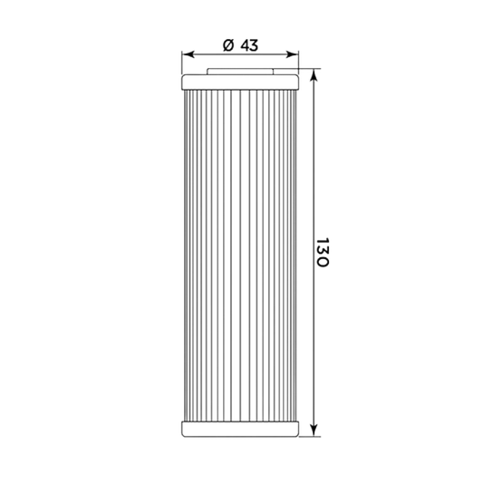 Front view of MIW Oil Filter DU6002