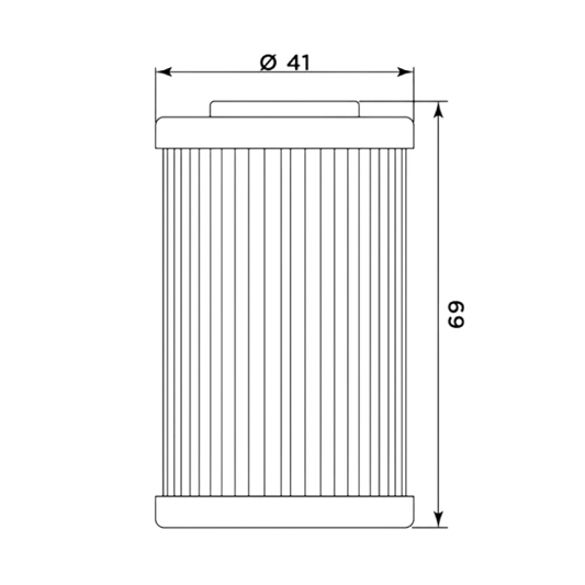 Front view of MIW Oil Filter KT8007