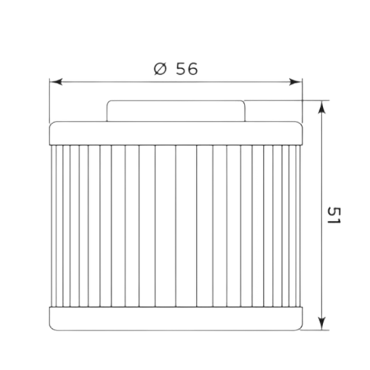 front view of MIW Oil Filter MV21003