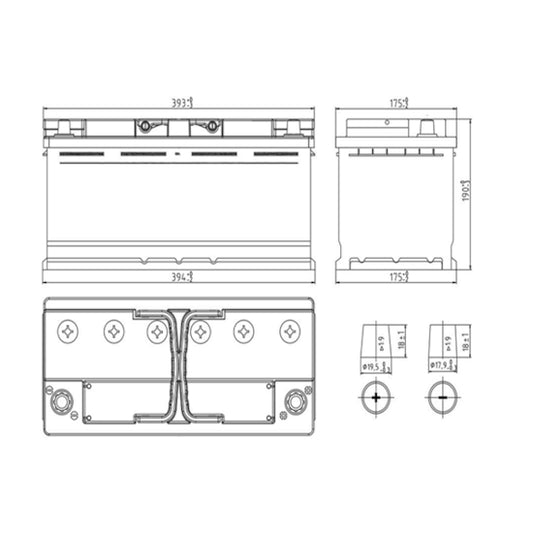 MOLL AFB Start Stop 12V 106AH DIN Car Battery Baycity Power Parts