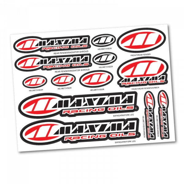 Assorted Logo Decal Sheet Maxima motorcycle sticker kit Baycity Power Parts