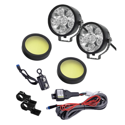 front view of Motorfans L6R V3 LED Auxiliary Light