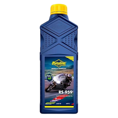 Front view of Putoline Ester Tech 4+ 10W-50 1L engine oil bottle with high-performance branding