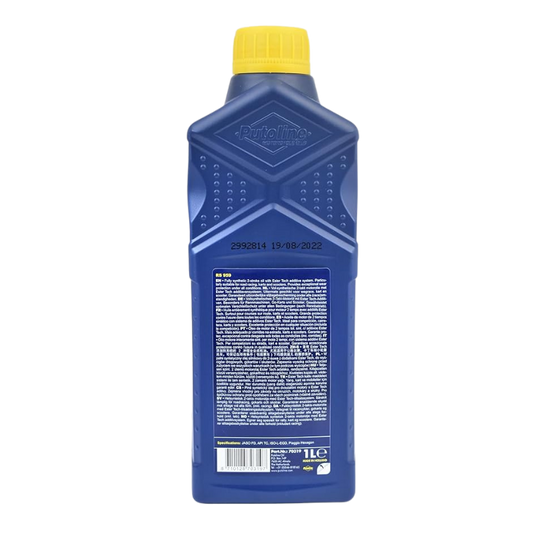 black label of Putoline 10W-50 Ester Tech Oil Bottle