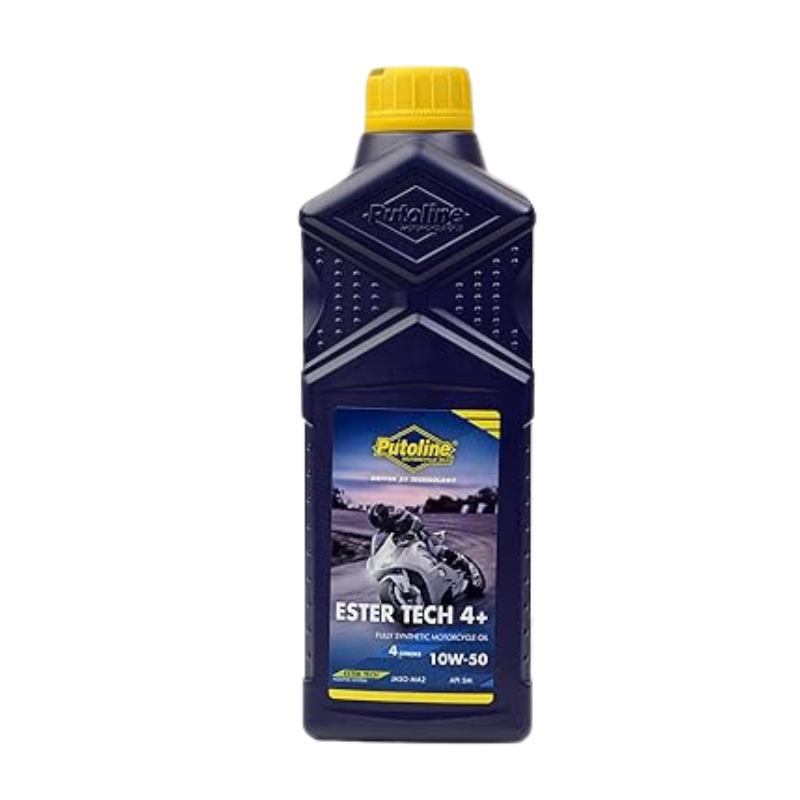 Front view of Putoline Ester Tech 4+ 10W-40 Engine Oil 1L bottle with product label