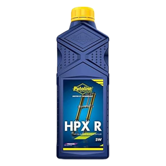 Putoline Formula GP 5W Fork Oil 1L bottle with HPX R label