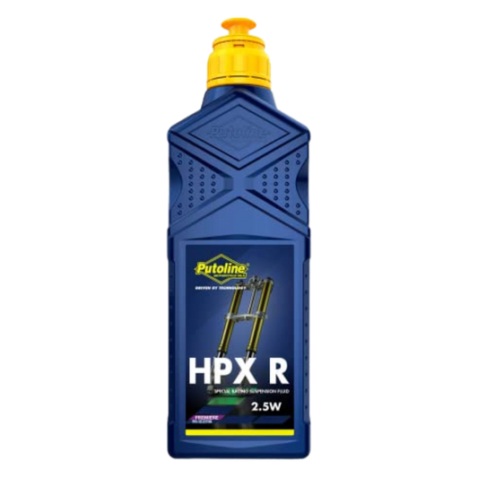 front view of Putoline HPX R 2.5W Fork Oil - 1ltr