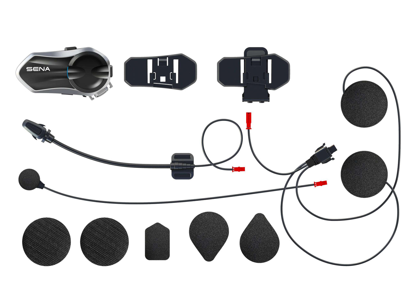 Sena B20 helmet clamp kit with HD Speakers 2.0 and mounting unit for motorcycle helmets