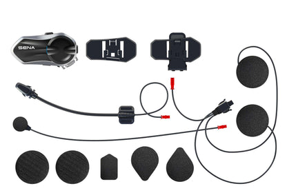 Sena B20 helmet clamp kit with HD Speakers 2.0 and mounting unit for motorcycle helmets