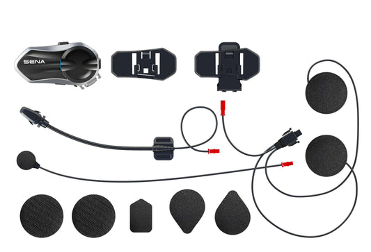 Sena B20 helmet clamp kit with HD Speakers 2.0 and mounting unit for motorcycle helmets
