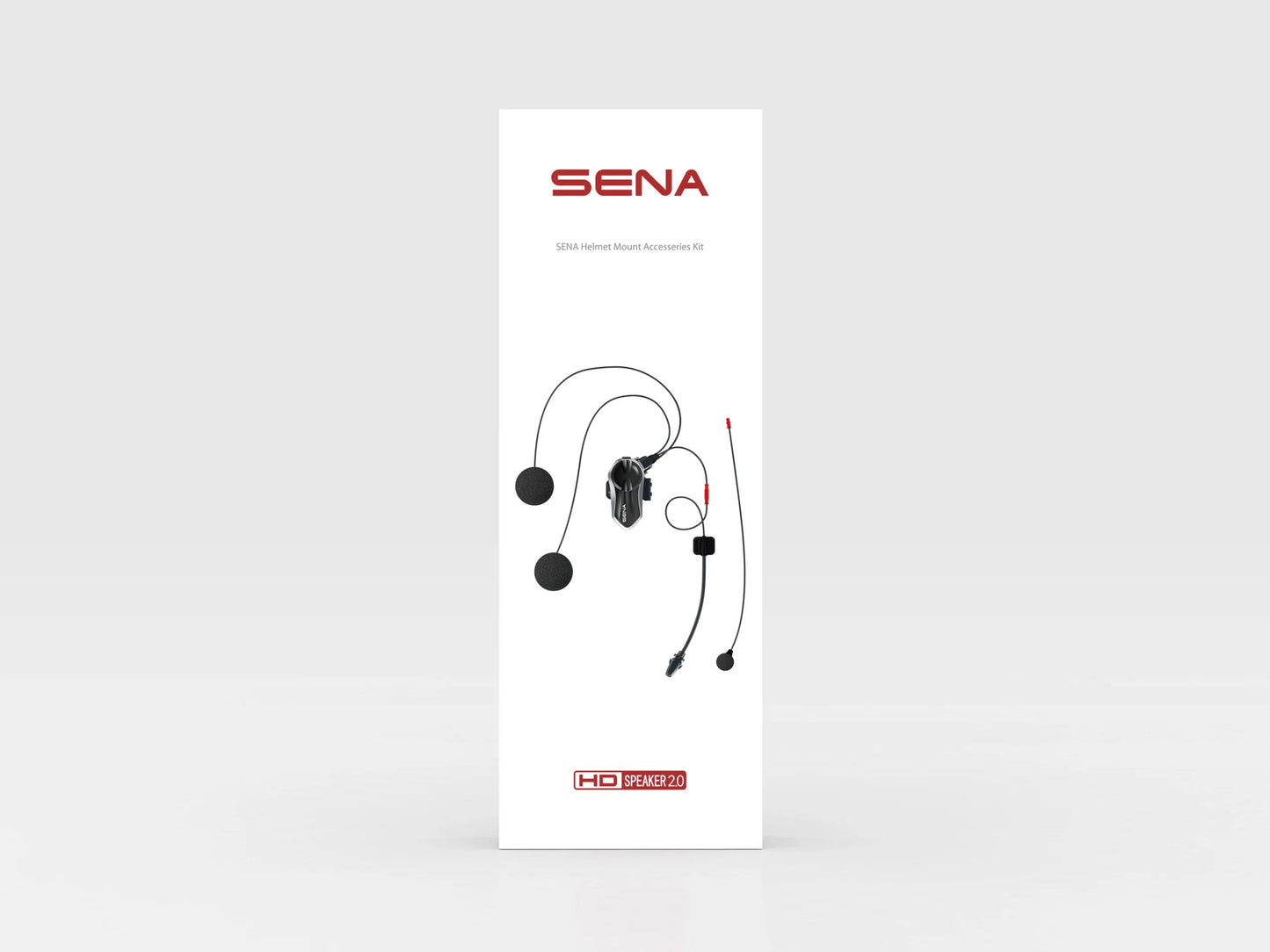 Sena B20 clamp unit with adhesive mount, velcro fasteners and installation components