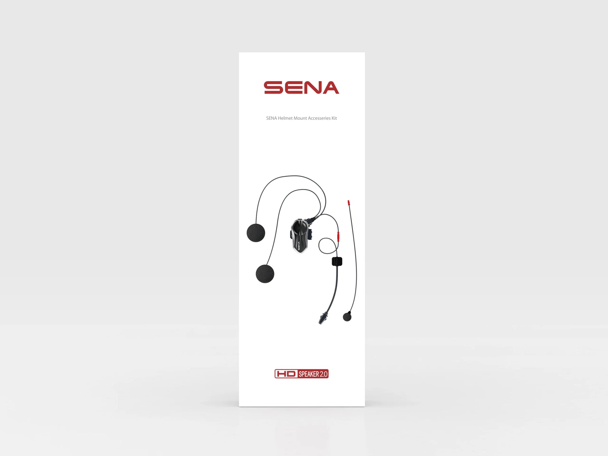 Sena B20 clamp unit with adhesive mount, velcro fasteners and installation components