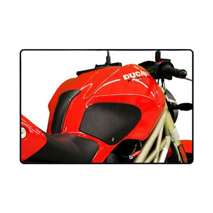 Full view of TechSpec Snake Skin Tank Grips Ducati 696/795/796/1100 Monster (2009-13)