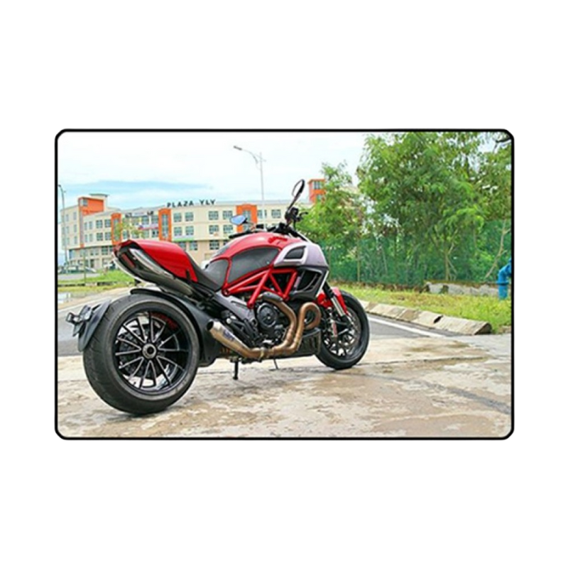 Full view of TechSpec Snake Skin Tank Grips Ducati Diavel (2012-15)