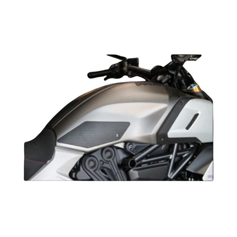 Full view of TechSpec Snake Skin Tank Grips Ducati Diavel (2019-CURRENT)