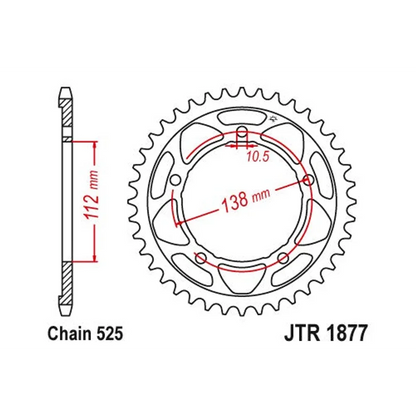 Sprockets Rear (1877 - 41T) - JT