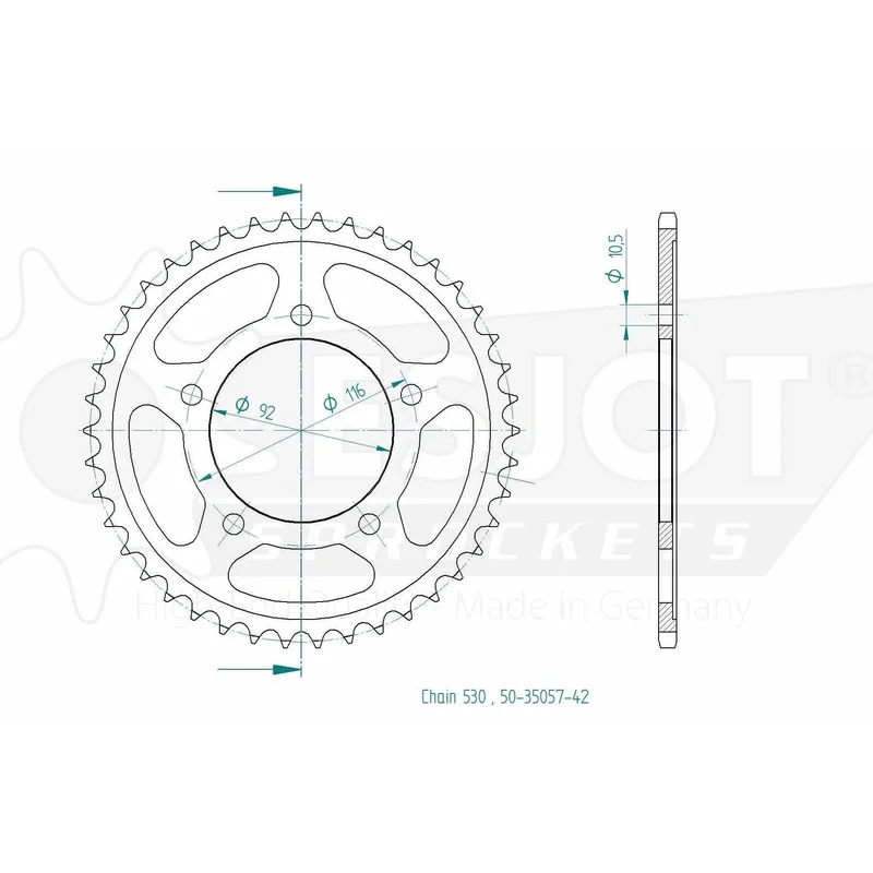 Sprockets Rear (35057-42T) - Esjot