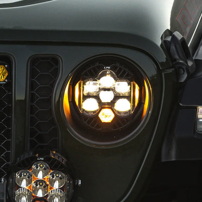 JEEP WRANGLER W/HALOGEN HEADLIGHTS -DOT LP6 LED HEADLIGHT - White