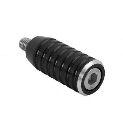 Gear Shifter Lever End Peg - Ribbed - Silver