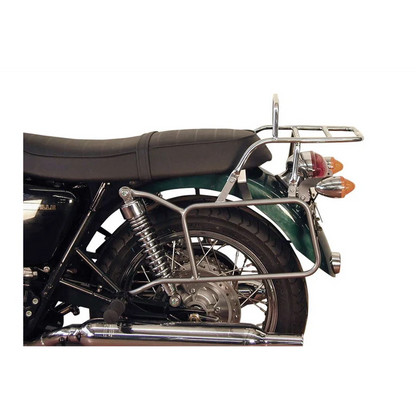 Triumph Bonneville / T100 / SE Carrier - Sidecases + Topcase Set 'Permanently Fixed' (Chrome)