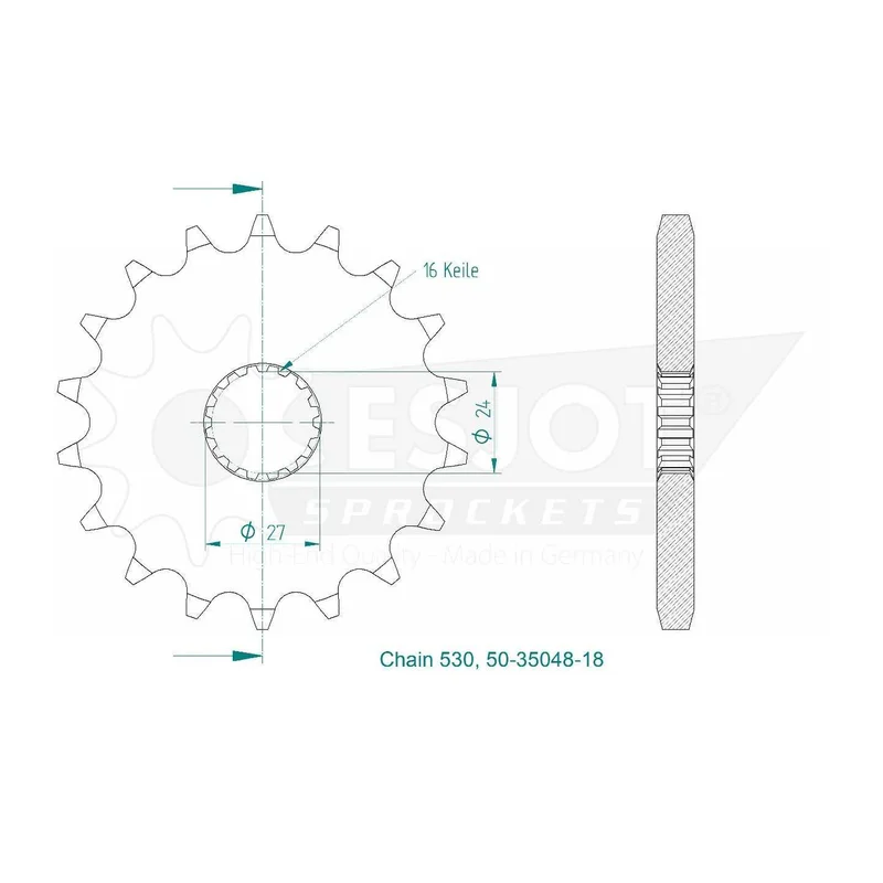 Sprockets Rear (32050-42T) - Esjot