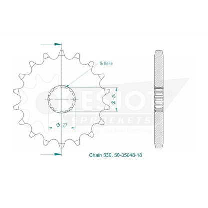 Sprockets Rear (32050-42T) - Esjot