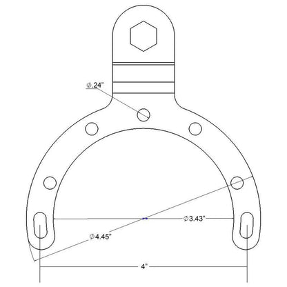 RAM Base - Large Gas Tank Base with 25mm (1") Ball for Motorcycles